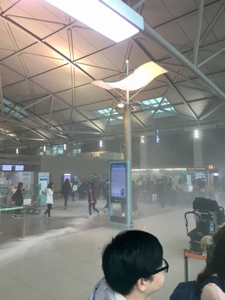 인천국제공항에서 스마트폰 폭발