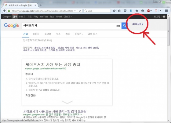 구글, 한국 사용자 '세이프서치' 강제 적용