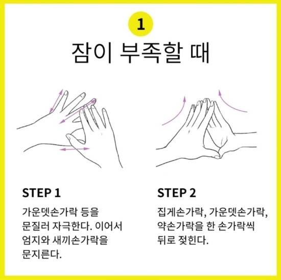 증상에 따른 간단한 손 지압법