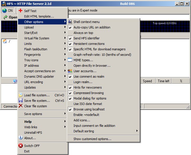 HFS ~ Http File Server 2.3g (간단한 웹서버 프로그램)