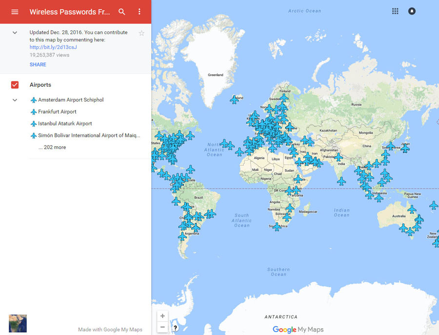 전 세계 유명 공항 및 라운지의 와이파이 정보 모음