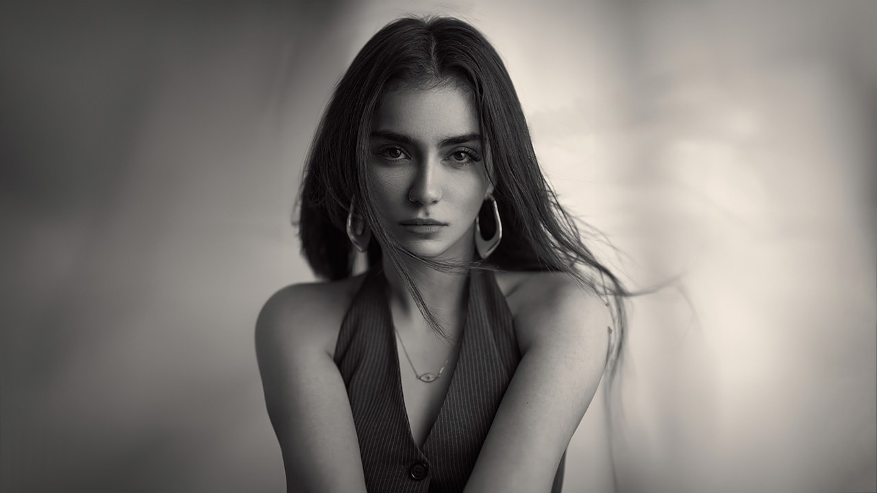 Girl Portrait Monochrome