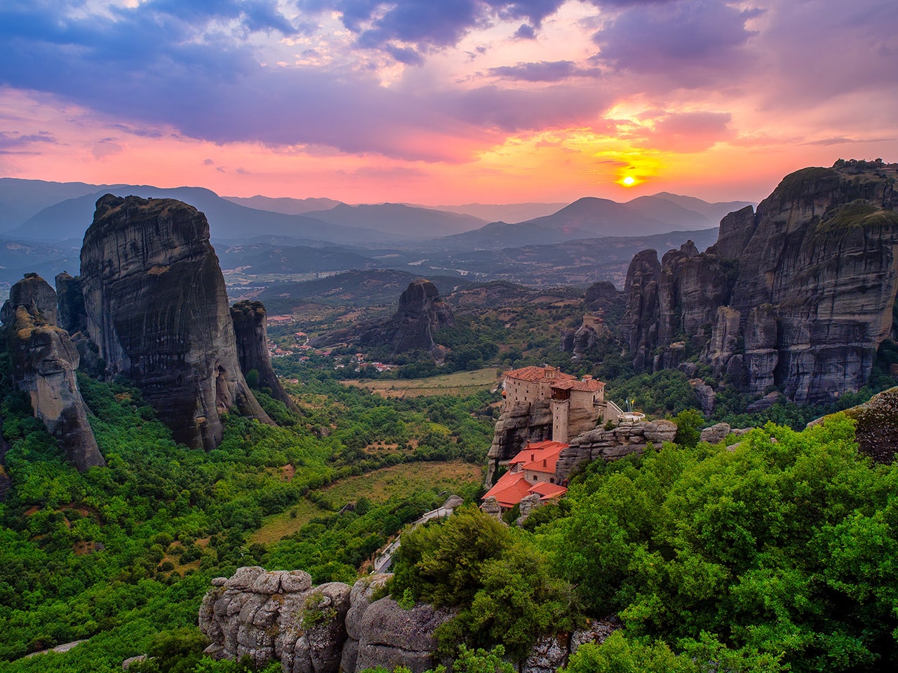 Sunset Meteora