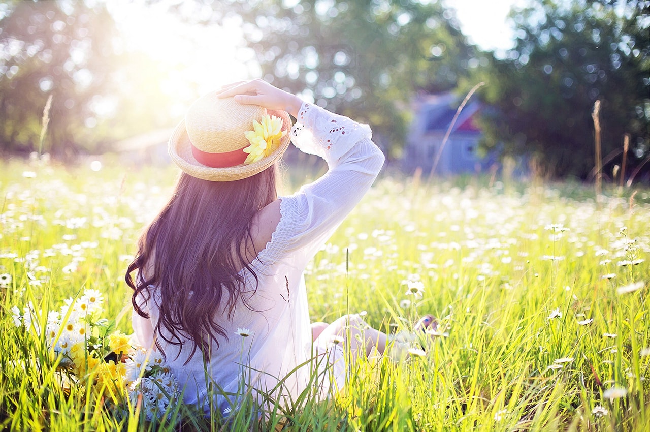 Sunlight Field Woman