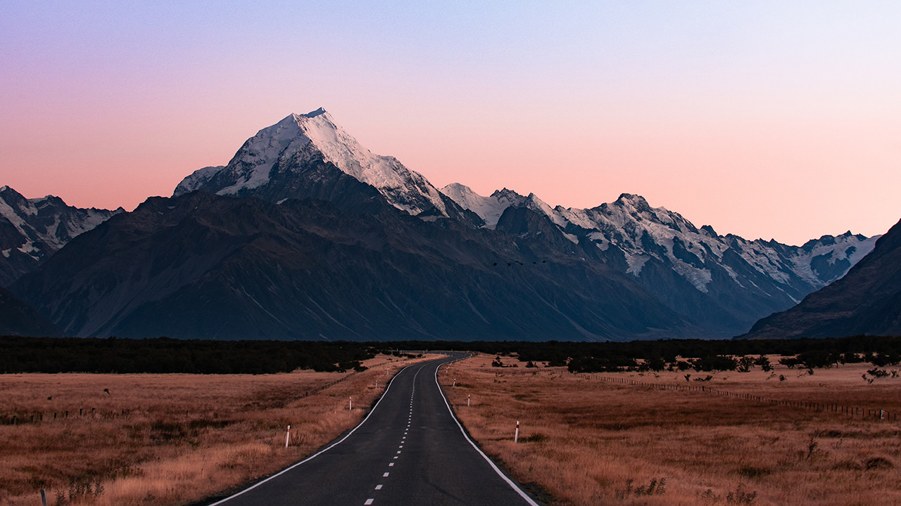 Road towards Mount Cook