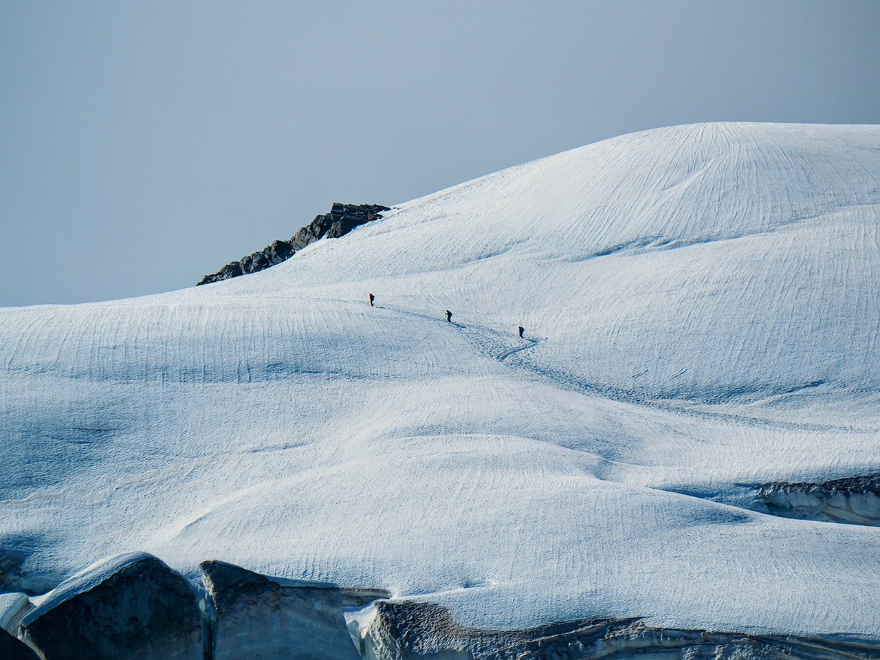 Hiking Snowy Moutian