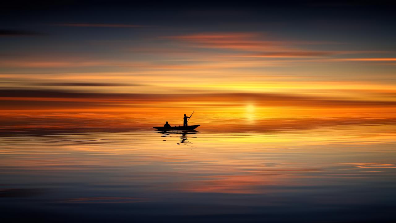 Sunset Sailing Boat