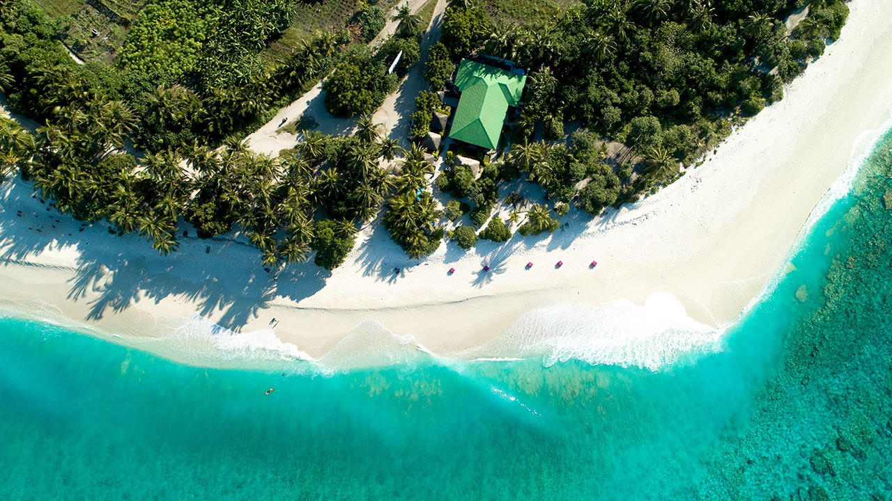 Tropical Beach Aerial View
