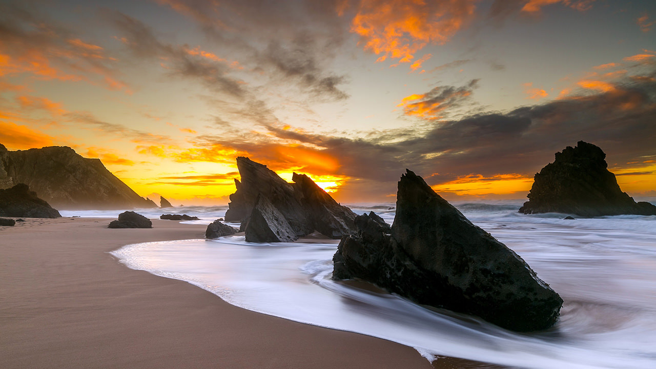 Beach Rock Sunset