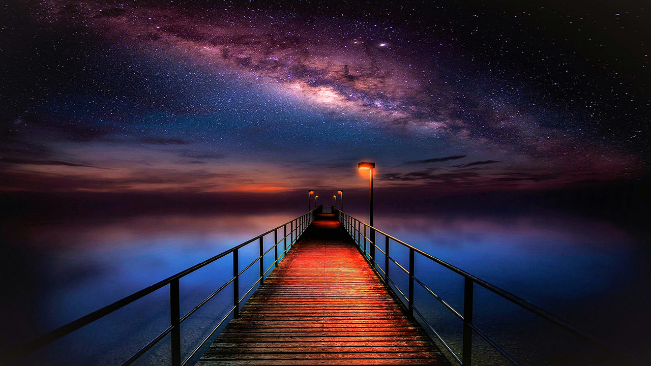 Pier in Starry Night