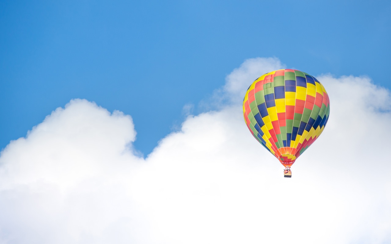 Hot Air Balloon Ride Sky Clouds
