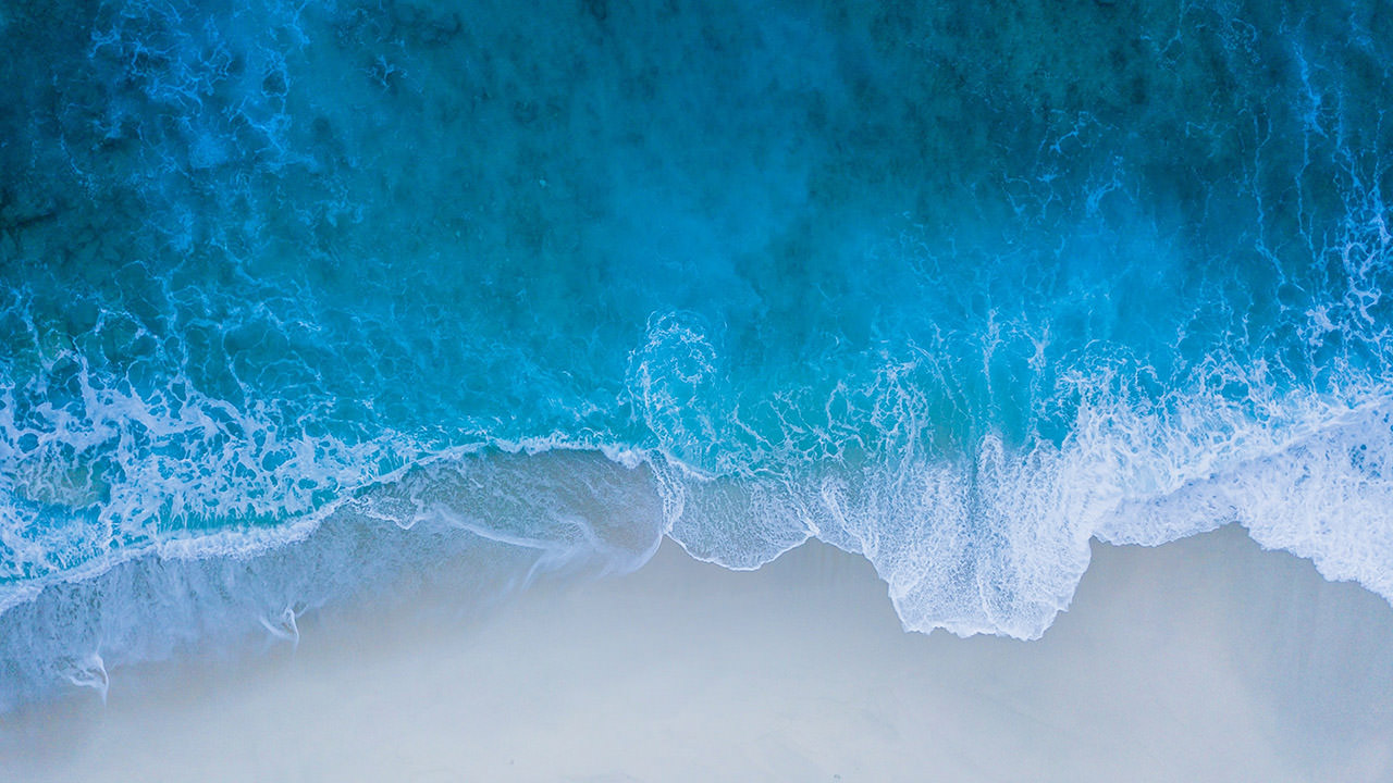 Blue Sea Aerial View