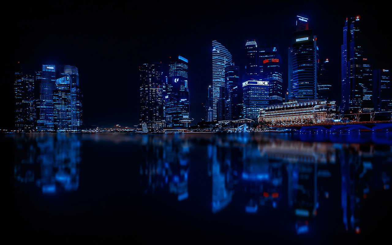 Singapore Night Cityscape