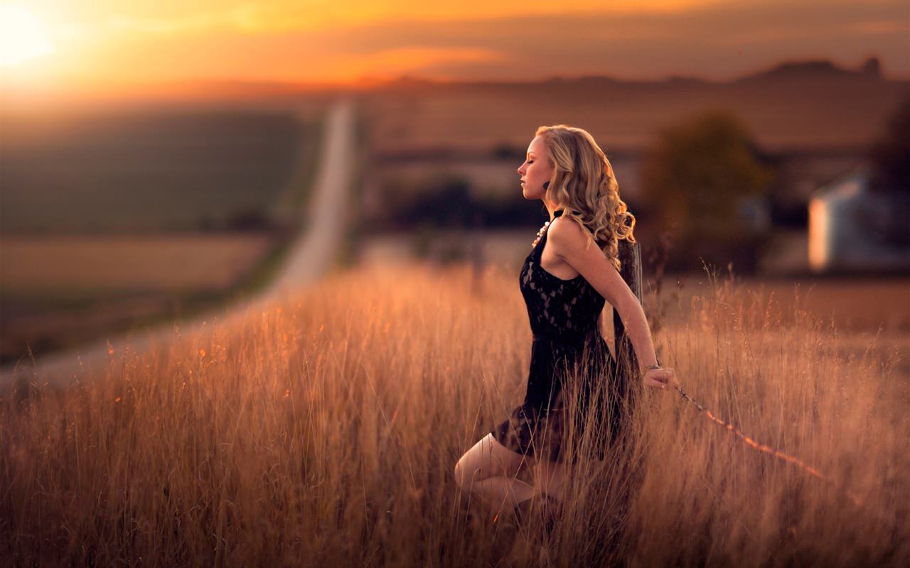 Blonde Girl in the Fields