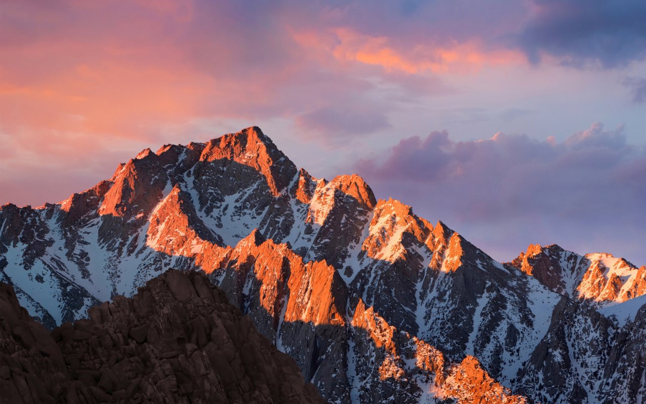 MAC OS Sierra Stock Mountains