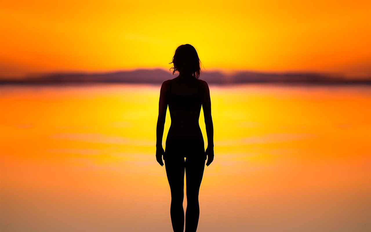 Girl Silhouette Sunset