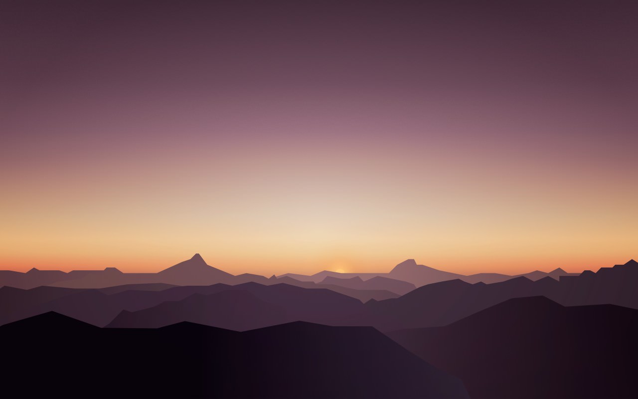 Calm Sunset Mountains