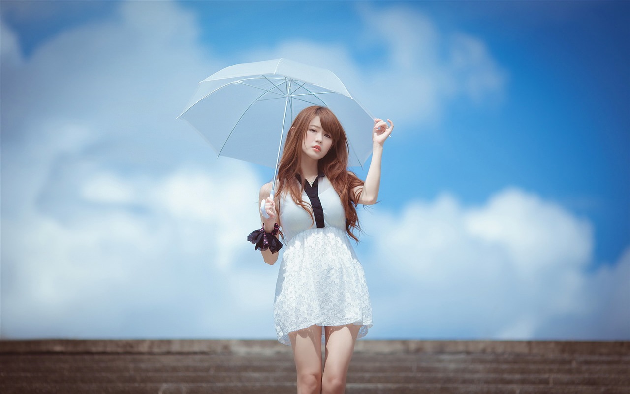 White Dress Asian Girl