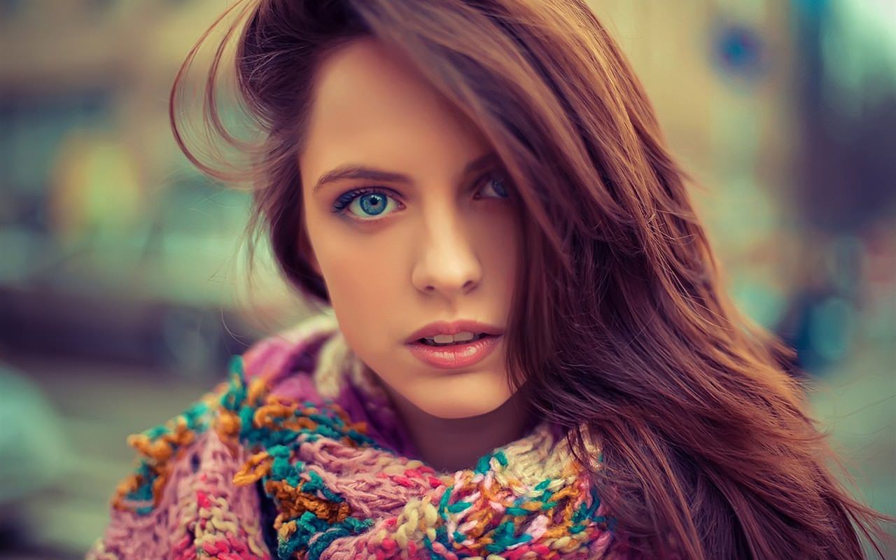 Blue eyes beautiful girl