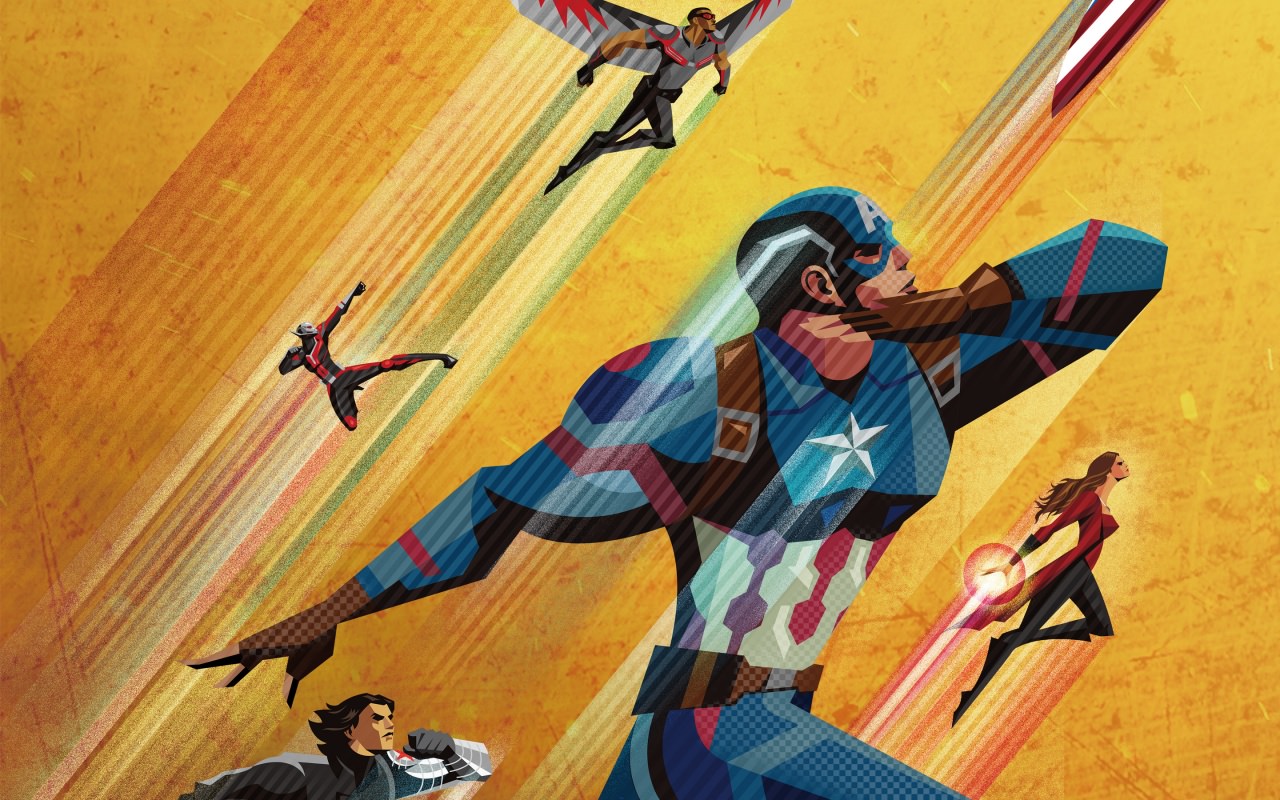 Civil War Artowork Captain America