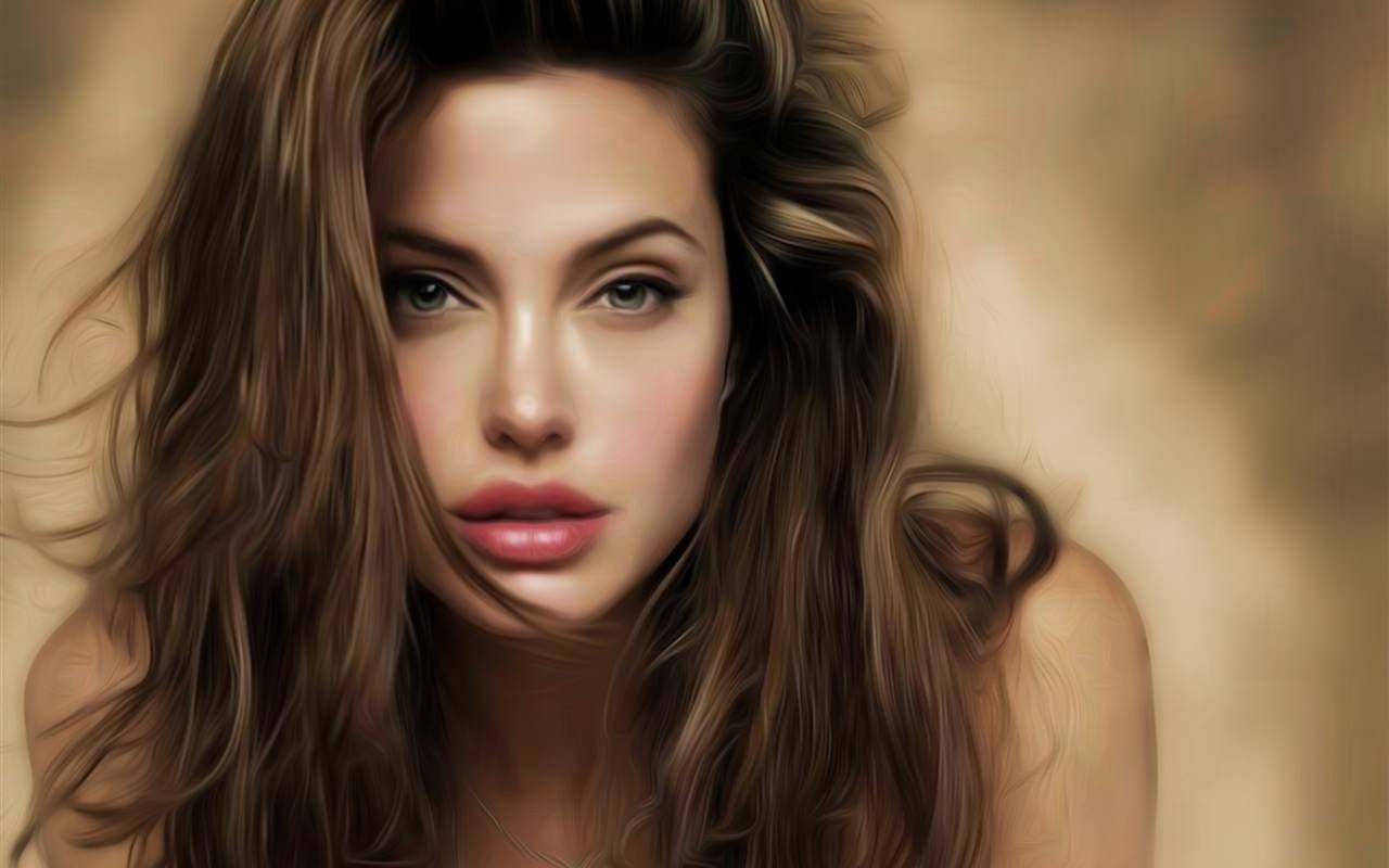 Angelina Jolie Art Painting