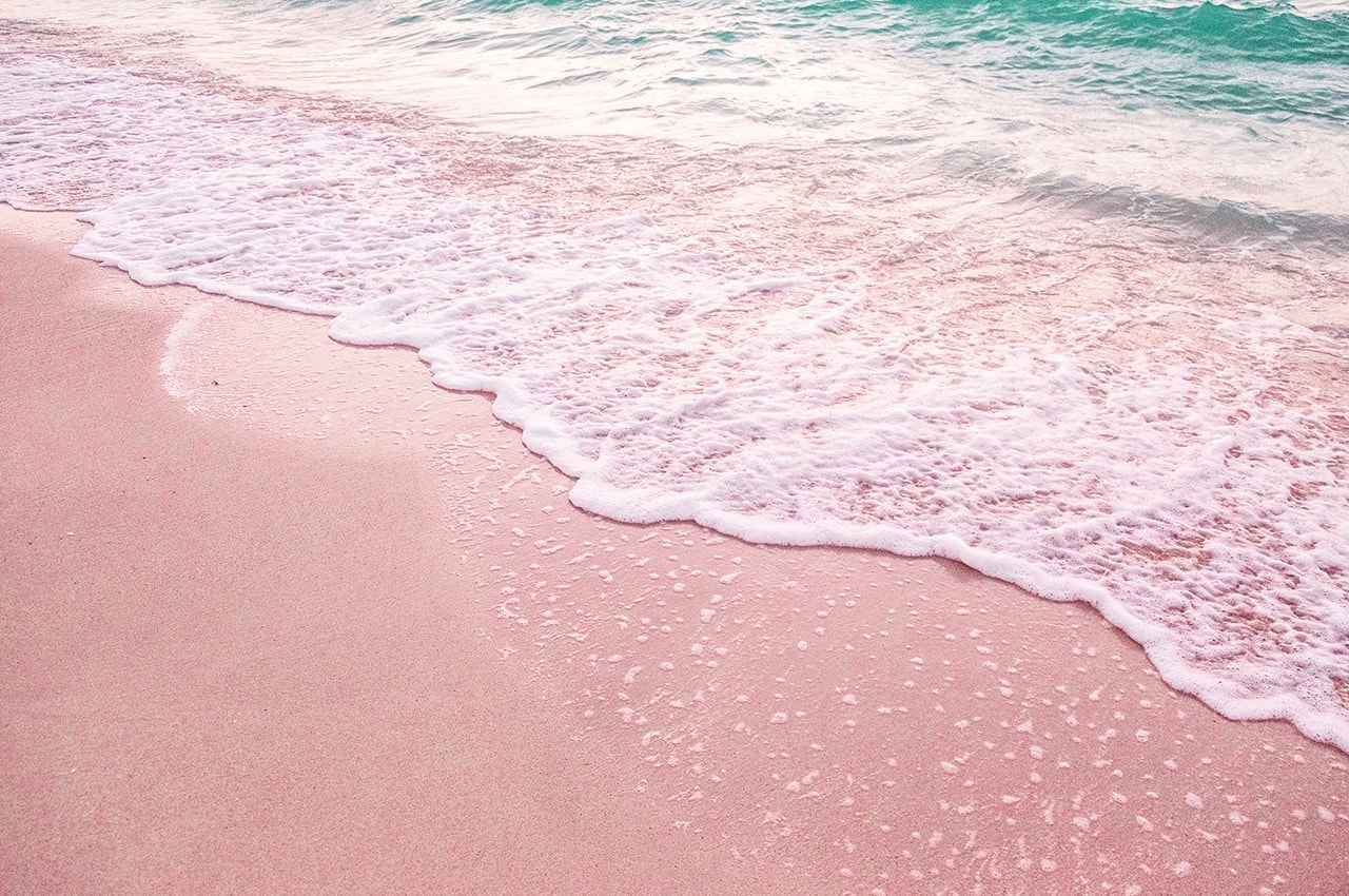 Pink Beach Waves