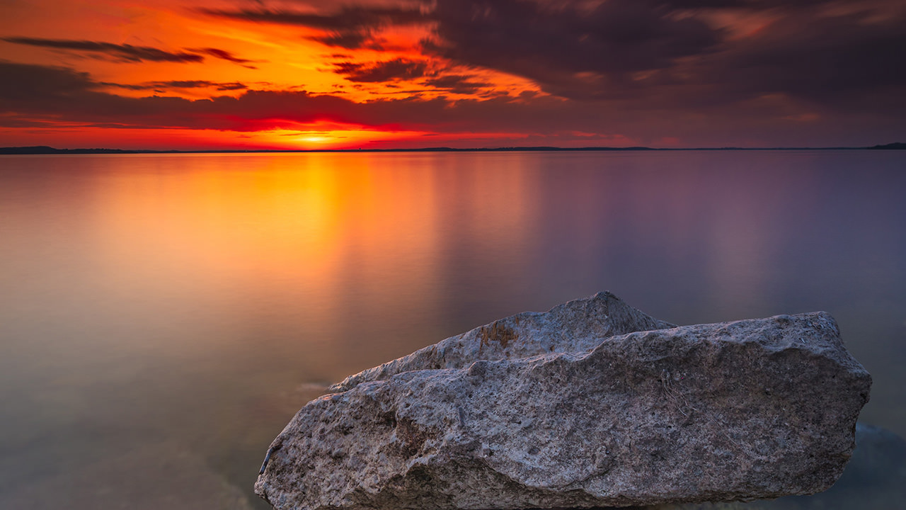 Sunset Seaside Rock