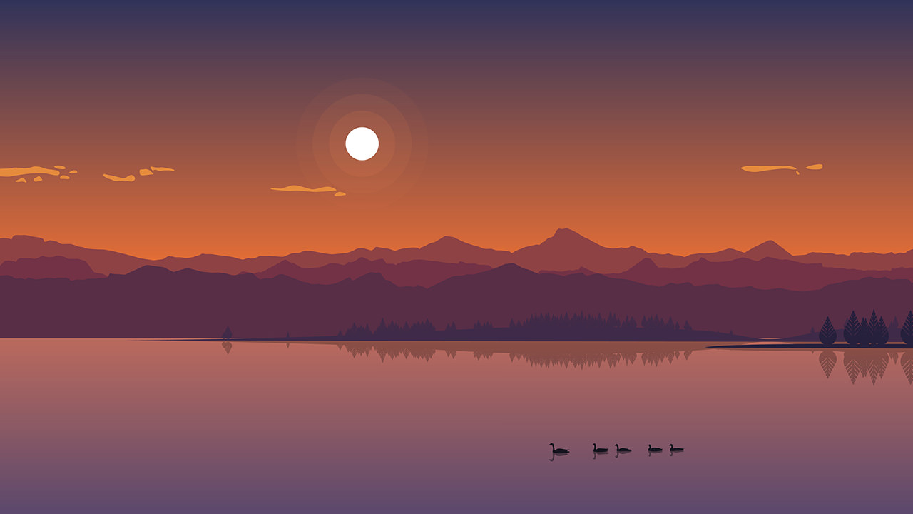 Sunset Lake Minimal