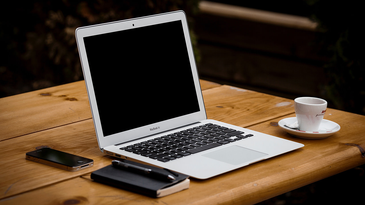 Macbook Laptop on a Desk