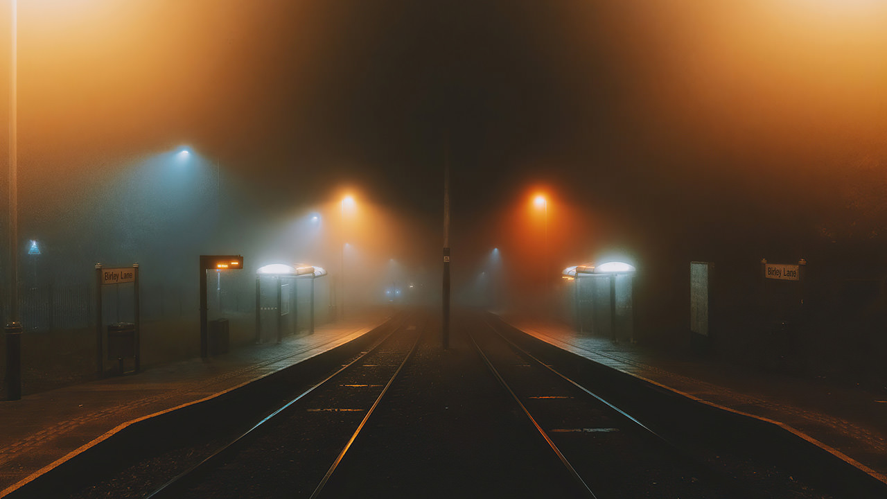 Foggy Train Platform
