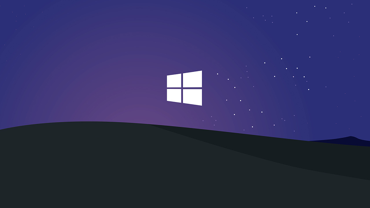 Windows 10 Bliss Night Minimal