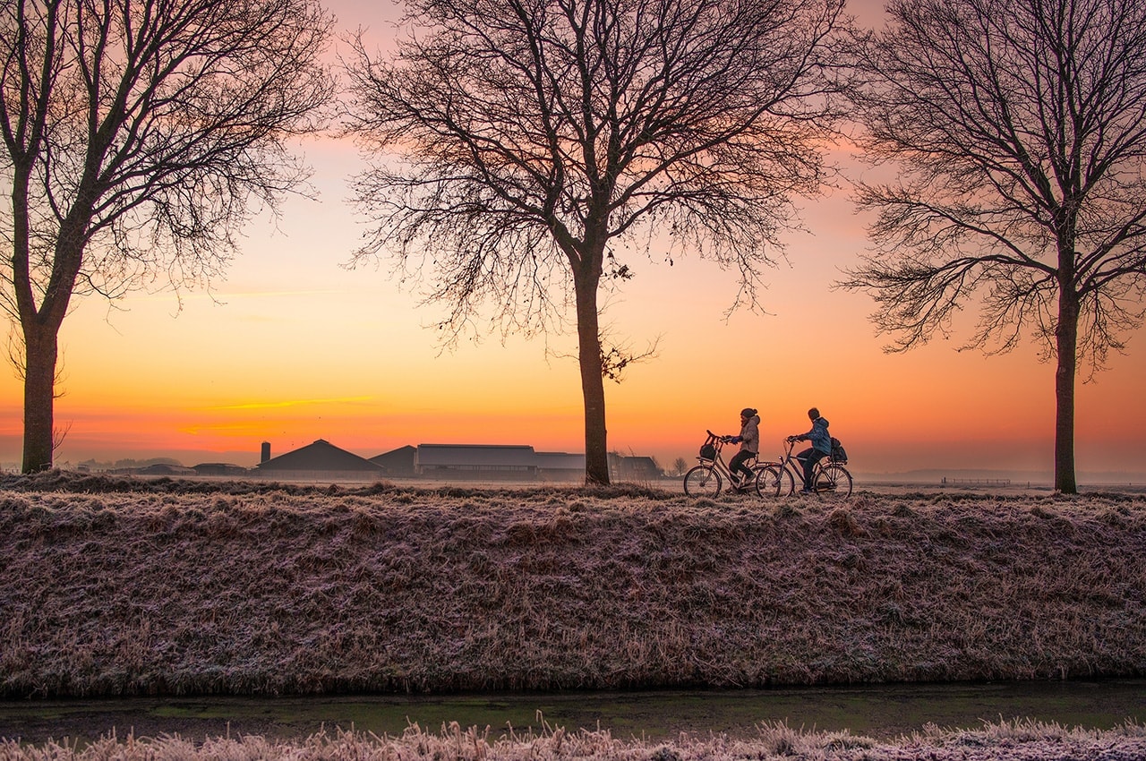 Winter Sunrise Cycling