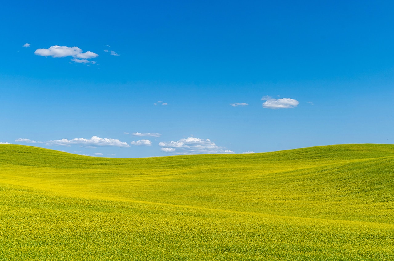 Azure Sky Grass Hill