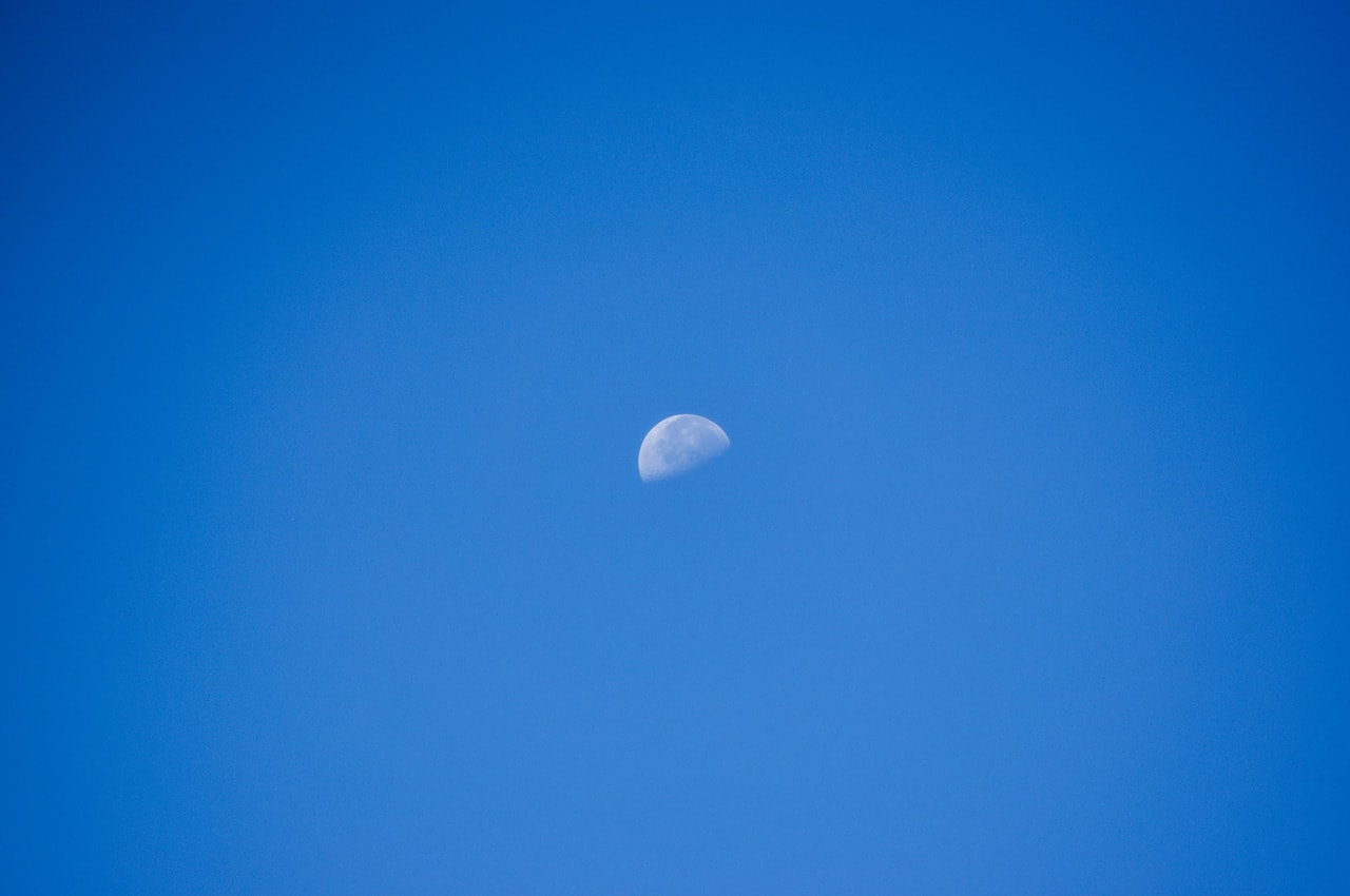 Azure Sky Moon