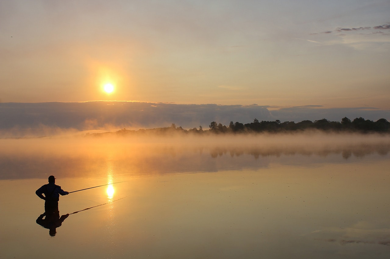 Dawn River Fisherman