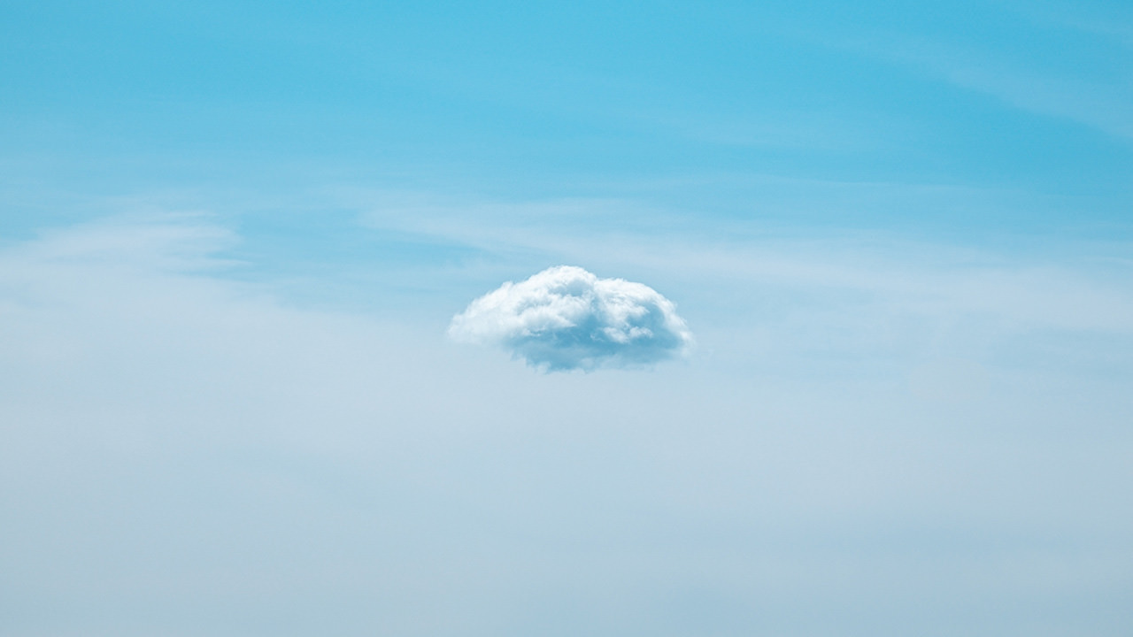 A Lone Fluffy Cloud