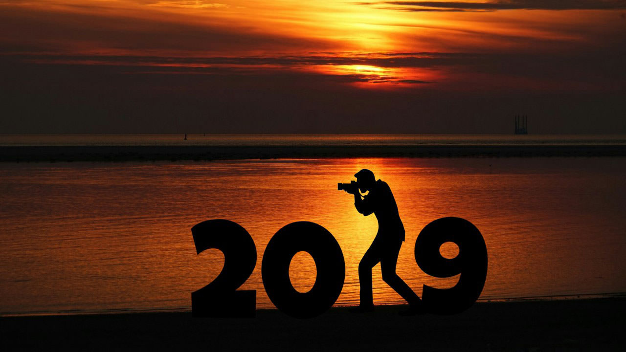 Happy New Year Silhouette 2019