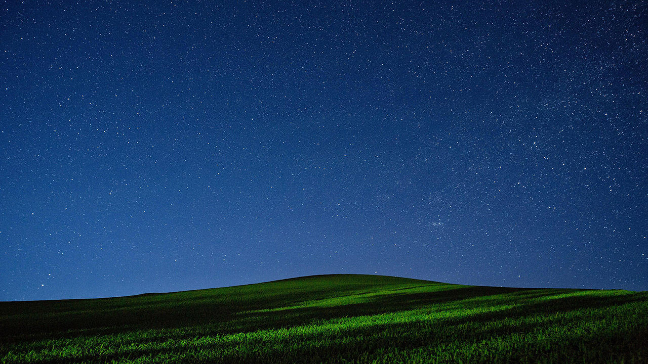 Grass Meadows Starry Night