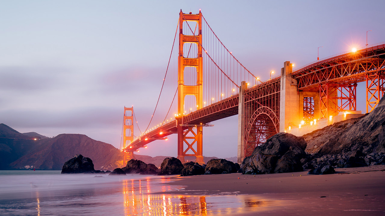 Golden Gate Bridge at Evening