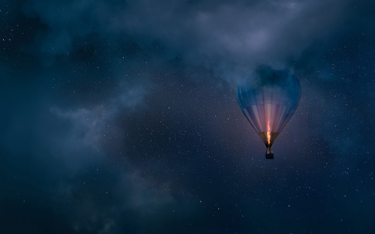 Night Hot Air balloon