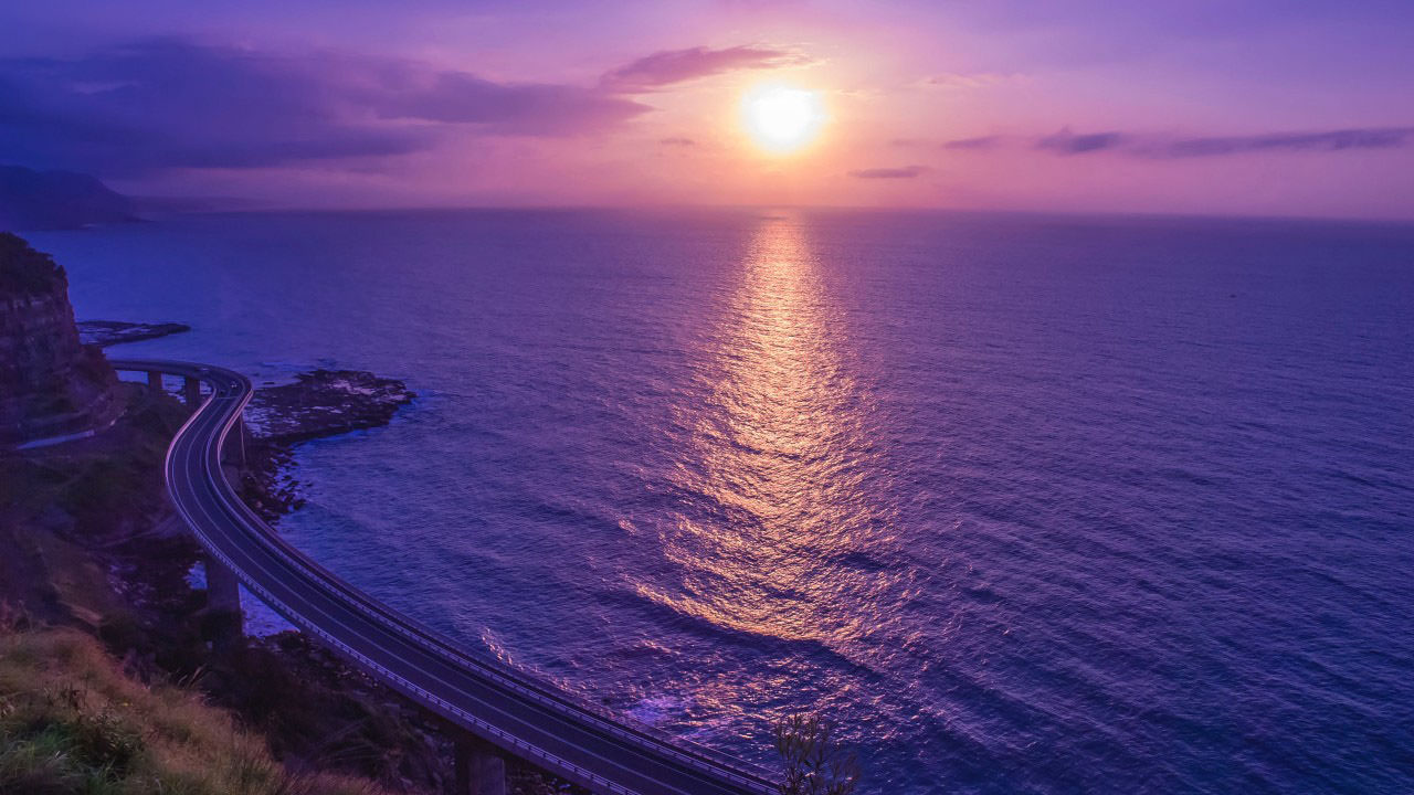 Purple Sunset Reflection