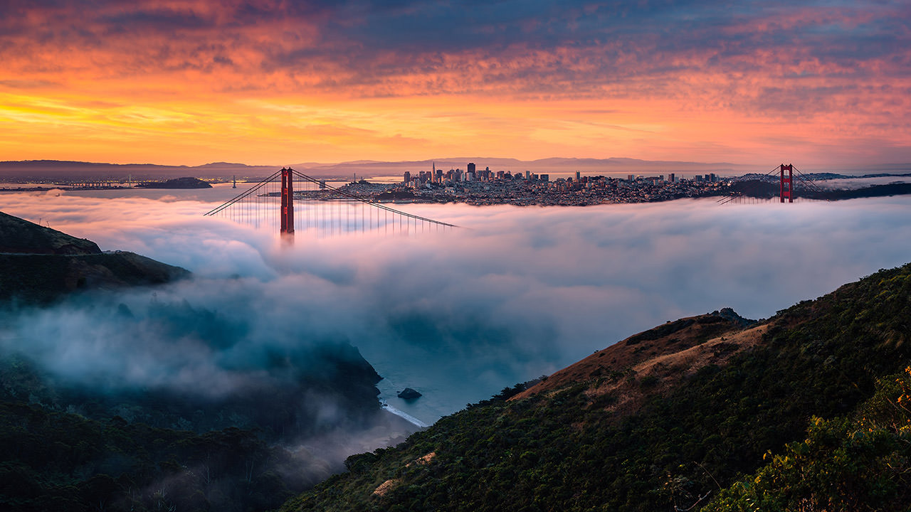 Golden Gate Bridge Mist