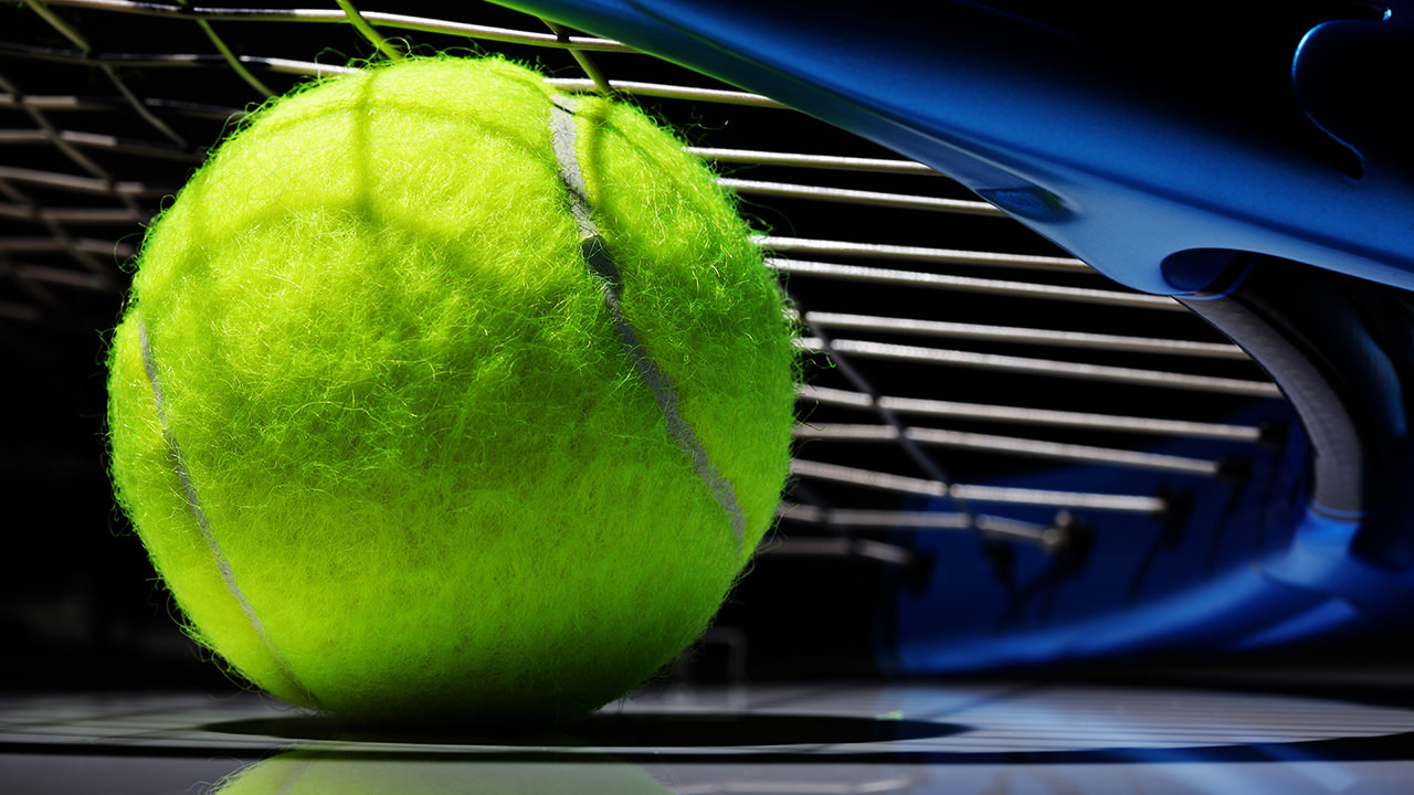 Tennis Ball and Tennis Racket