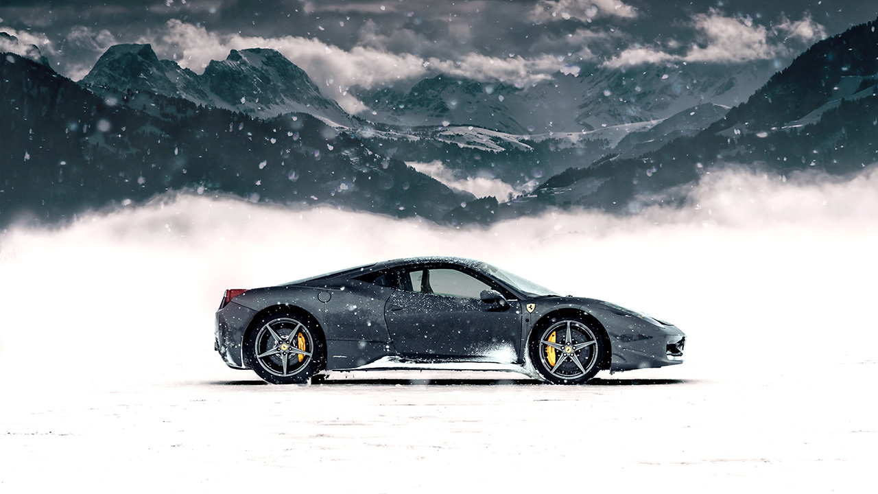 Ferrari FF on Snow