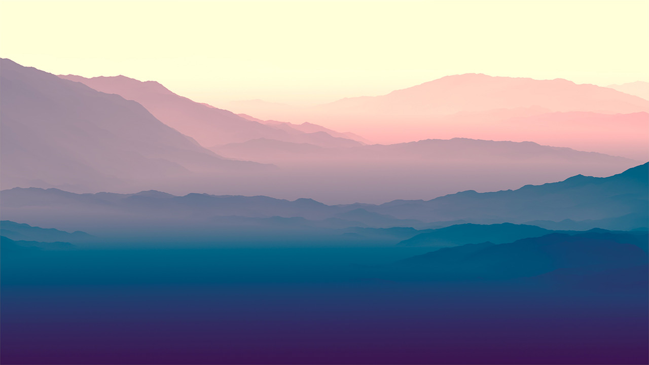 Morning Haze Mountains