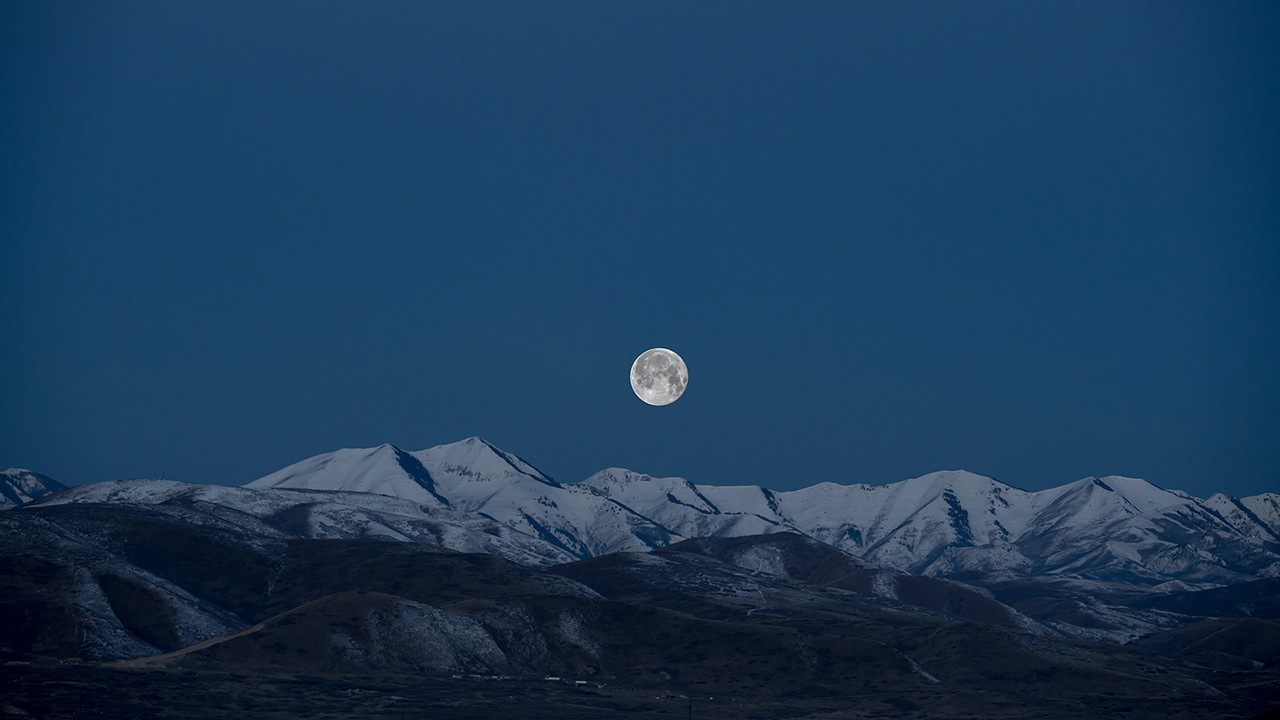 Full Moon over the Mountains