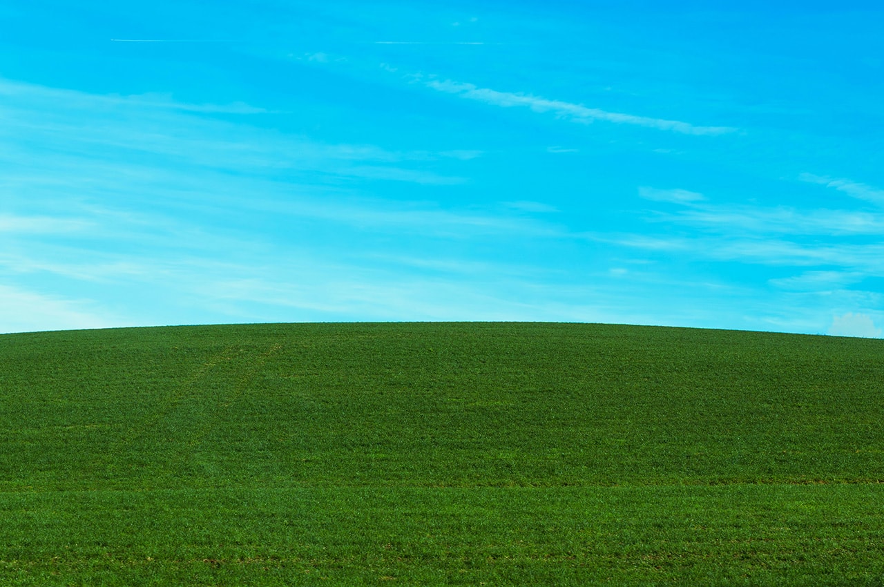 Azure Sky Grass Hill