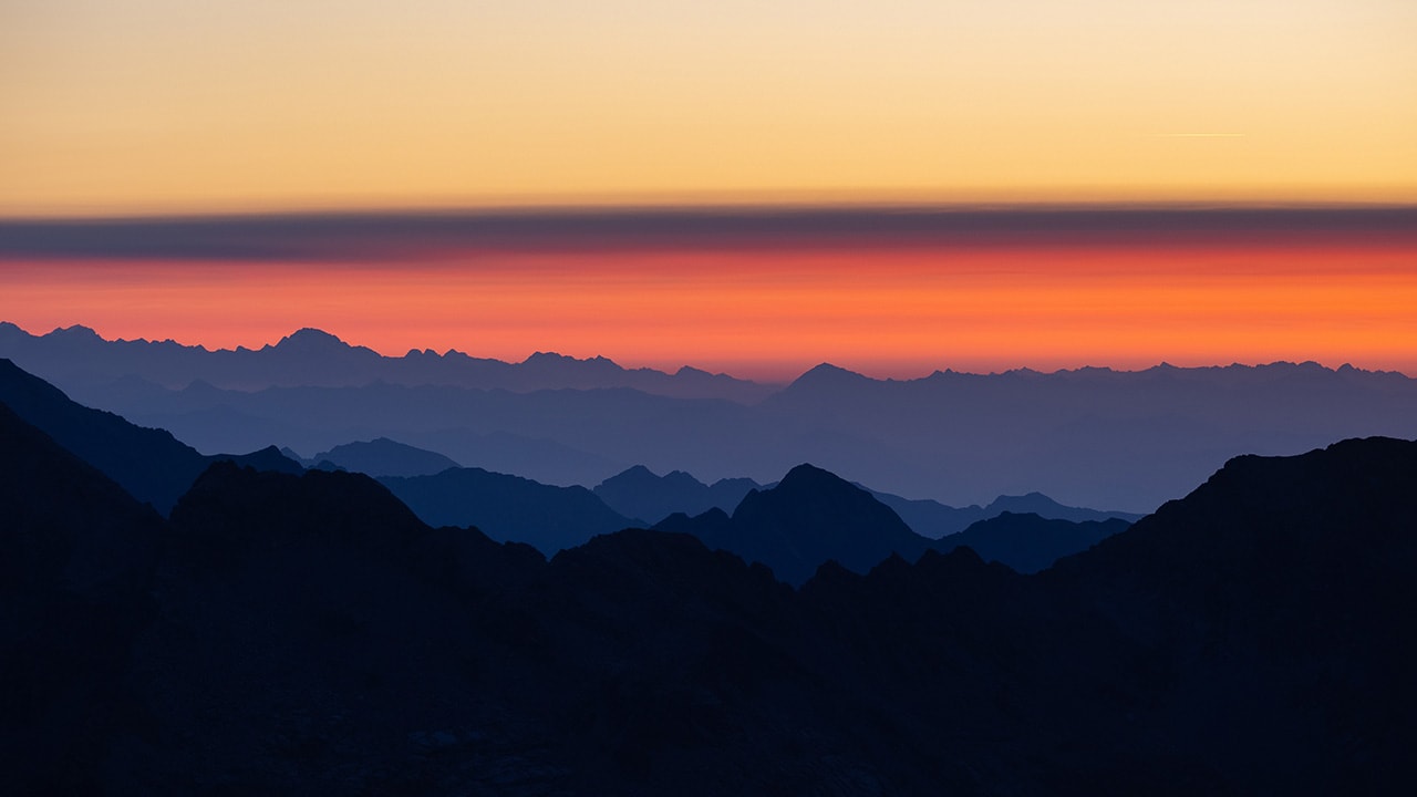 Sunset Mountains Landscape