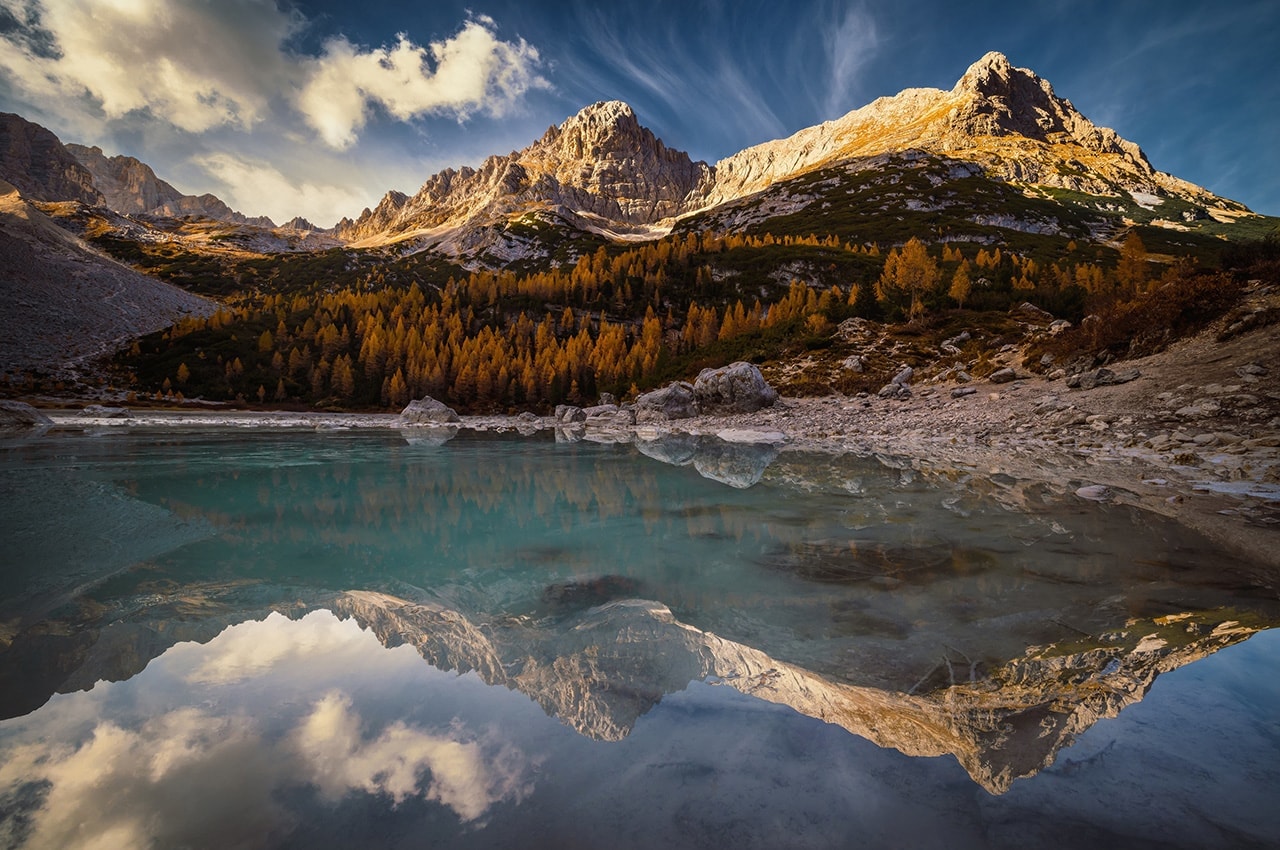 Autumn Mountain Lake Reflection