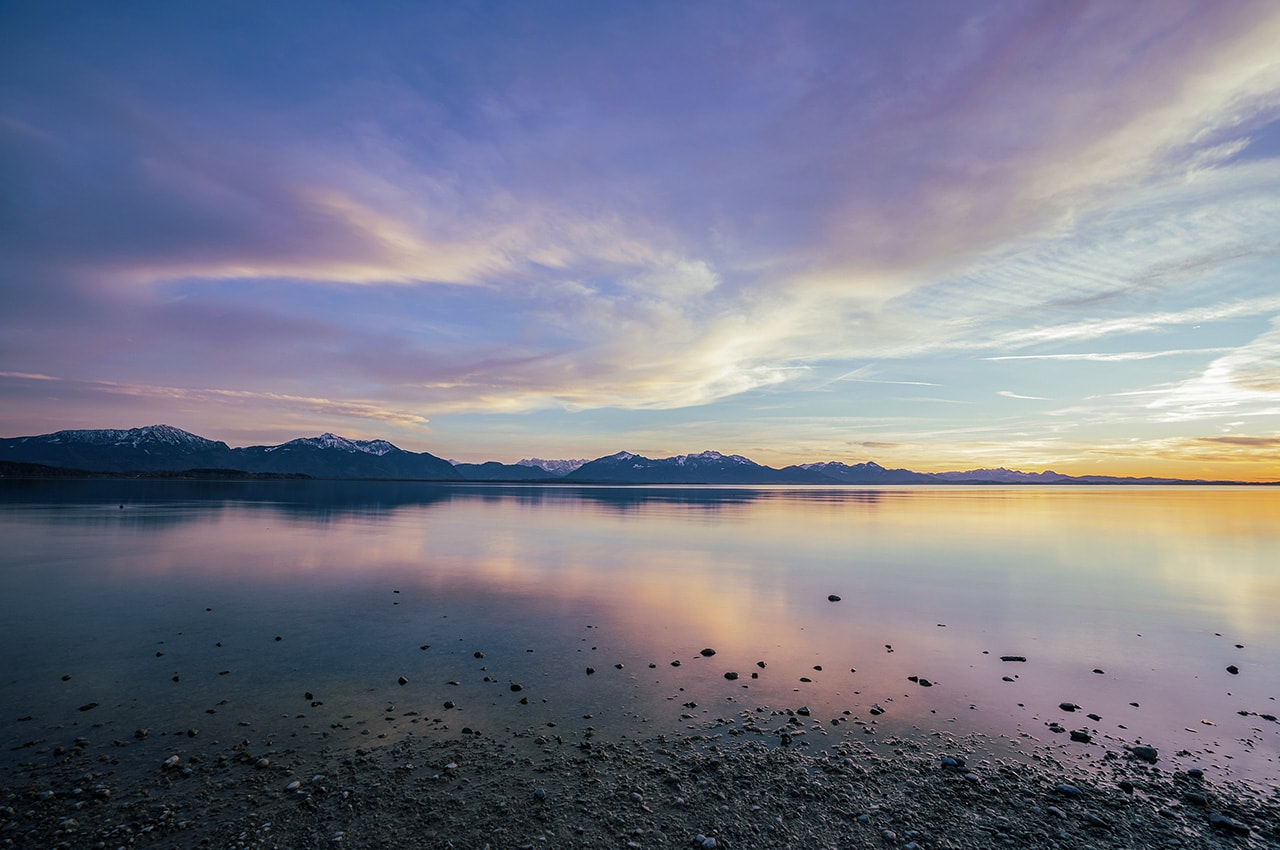 Sunset Mountain Lake